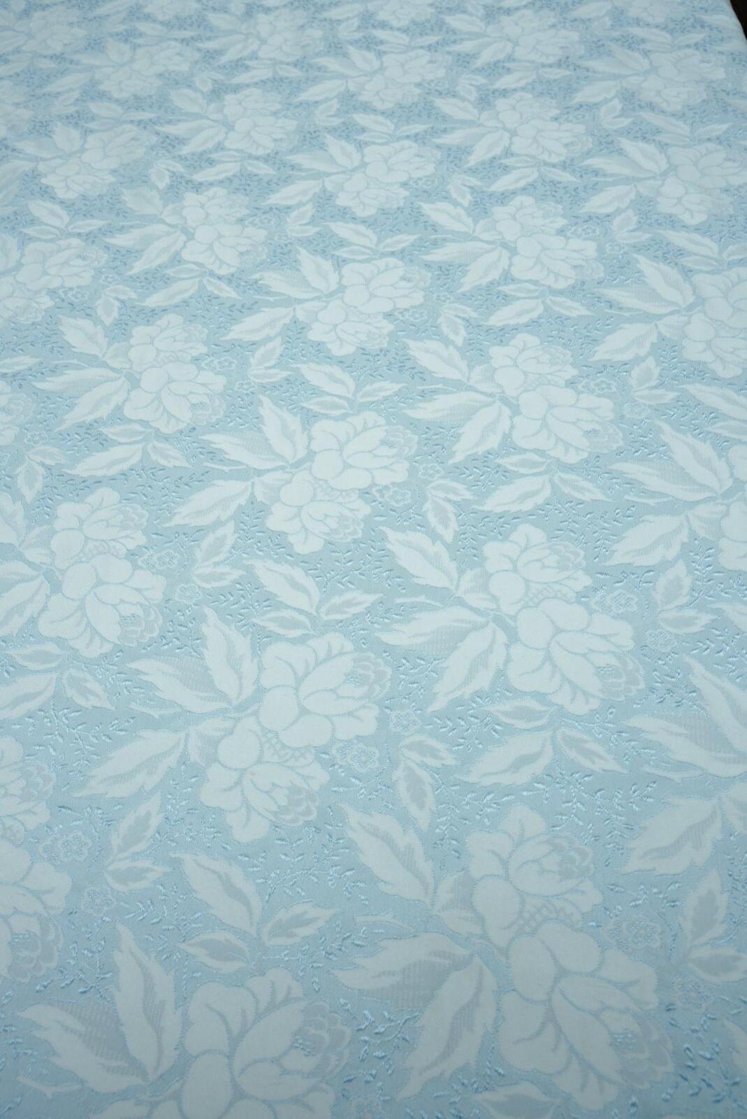 Vintage Cecchi Blue Floral Damask bed throw