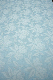 Vintage Cecchi Blue Floral Damask bed throw