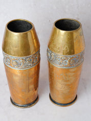 Pair of Vintage Brass Vases