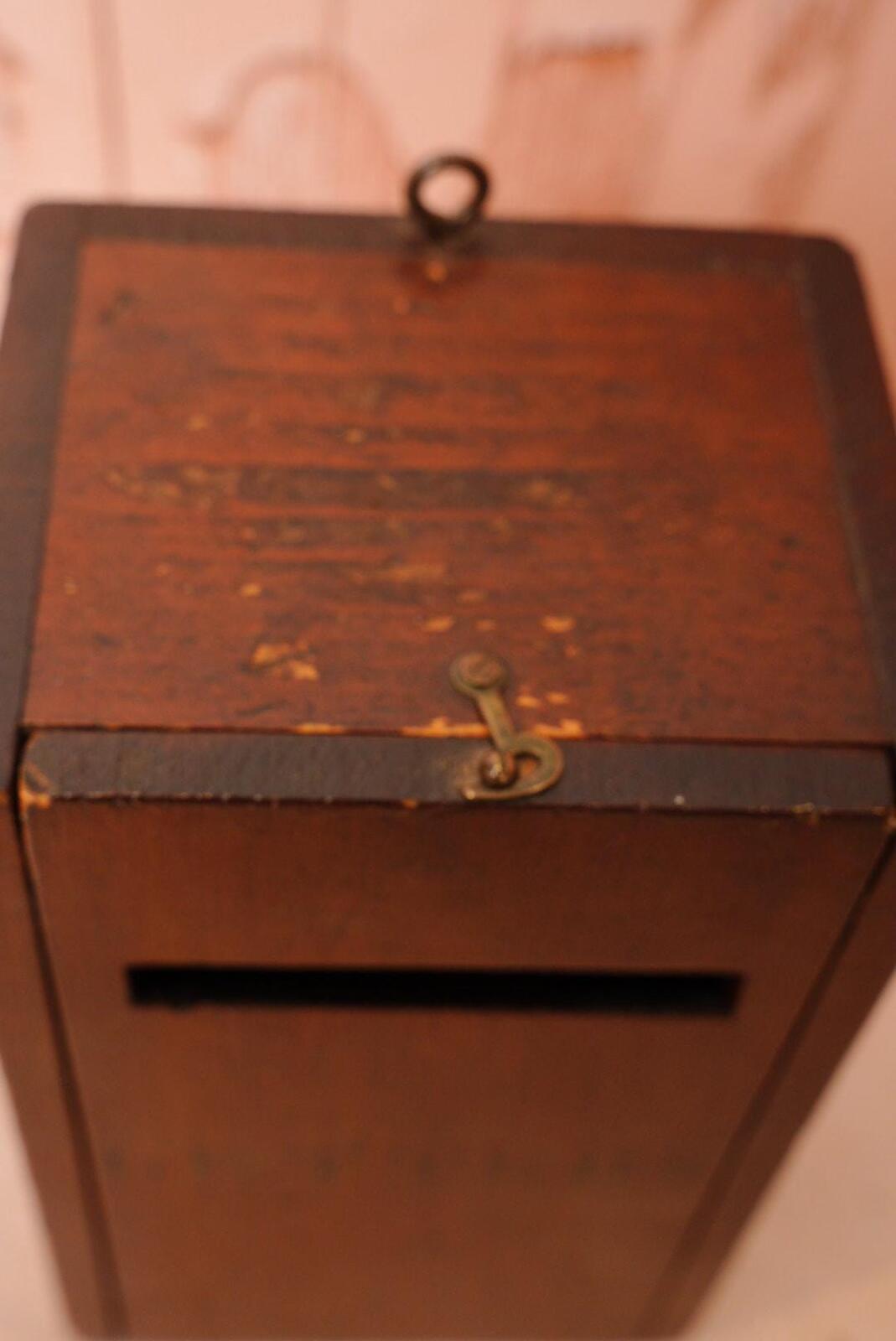 Antique Wooden Letter Box