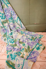 Vintage Floral Square Scarf