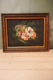 Vintage Floral Still Life Oil Painting