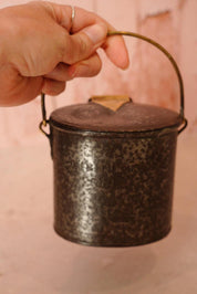 Antique Metal Cream Canister