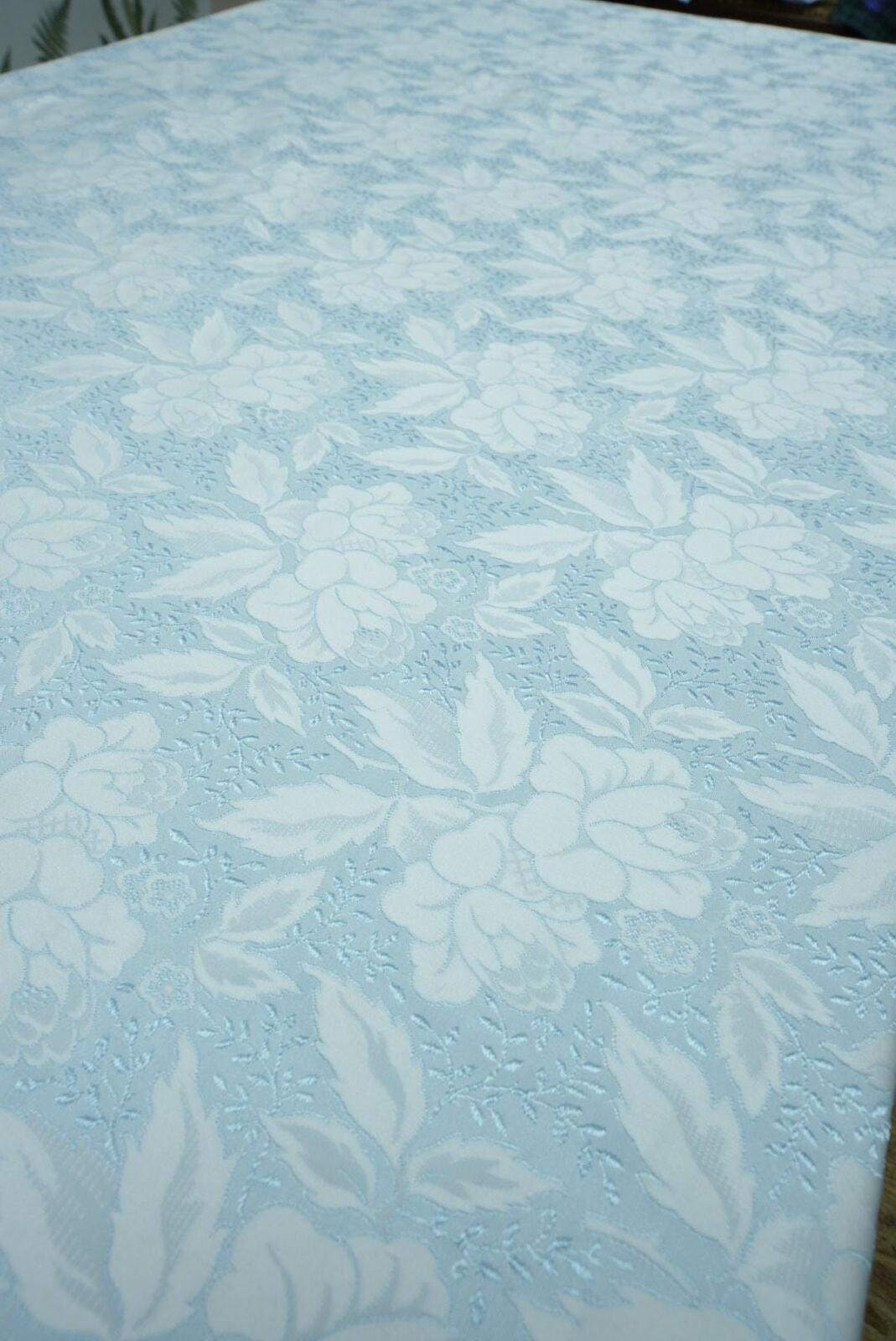 Vintage Cecchi Blue Floral Damask bed throw