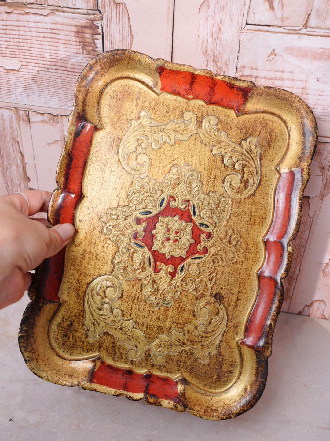 Florentine Red Tray