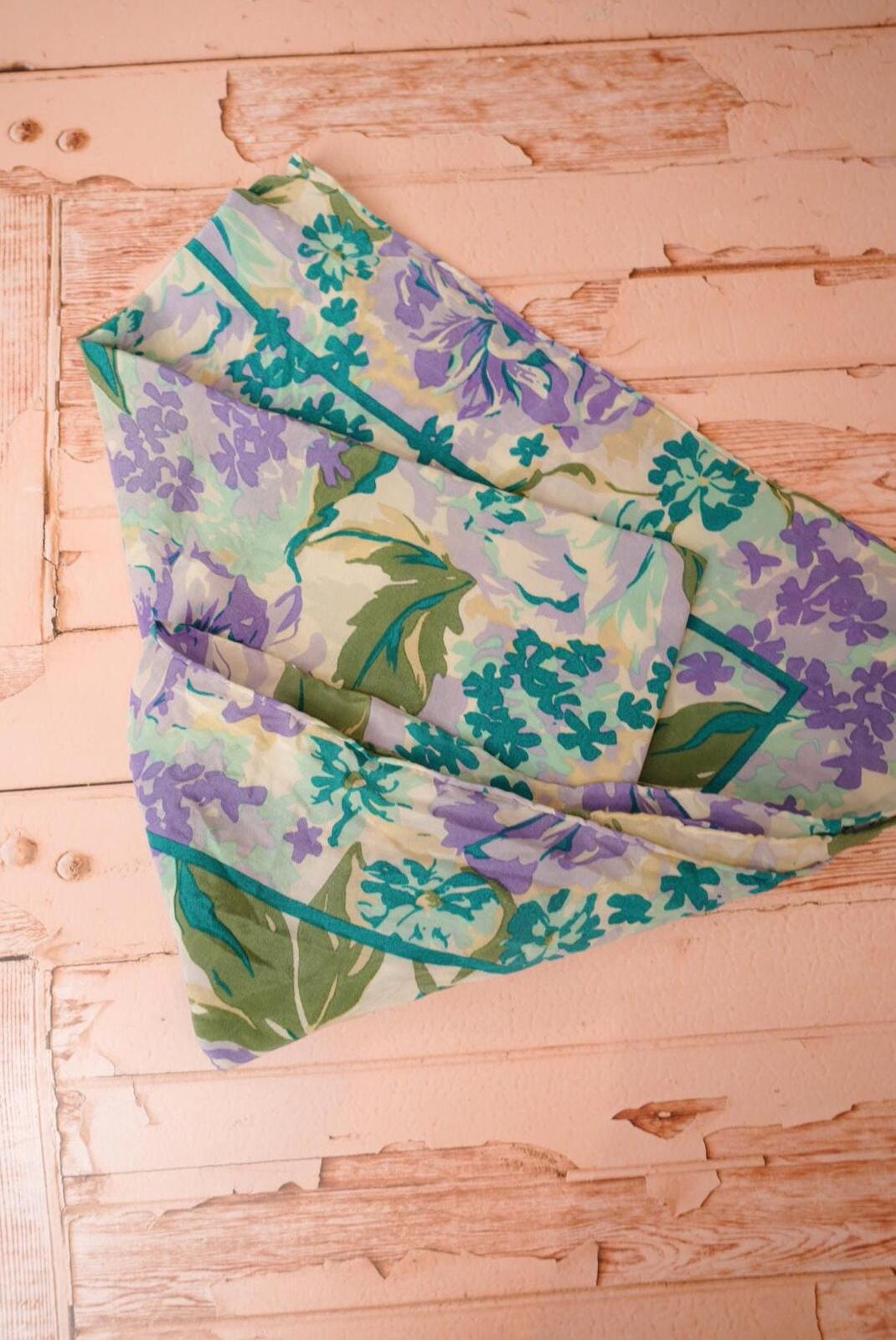 Vintage Floral Square Scarf