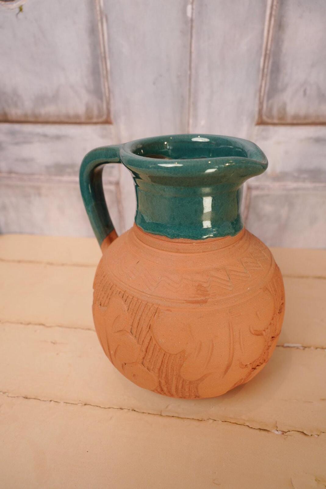 Vintage Terracotta Glazed Jug