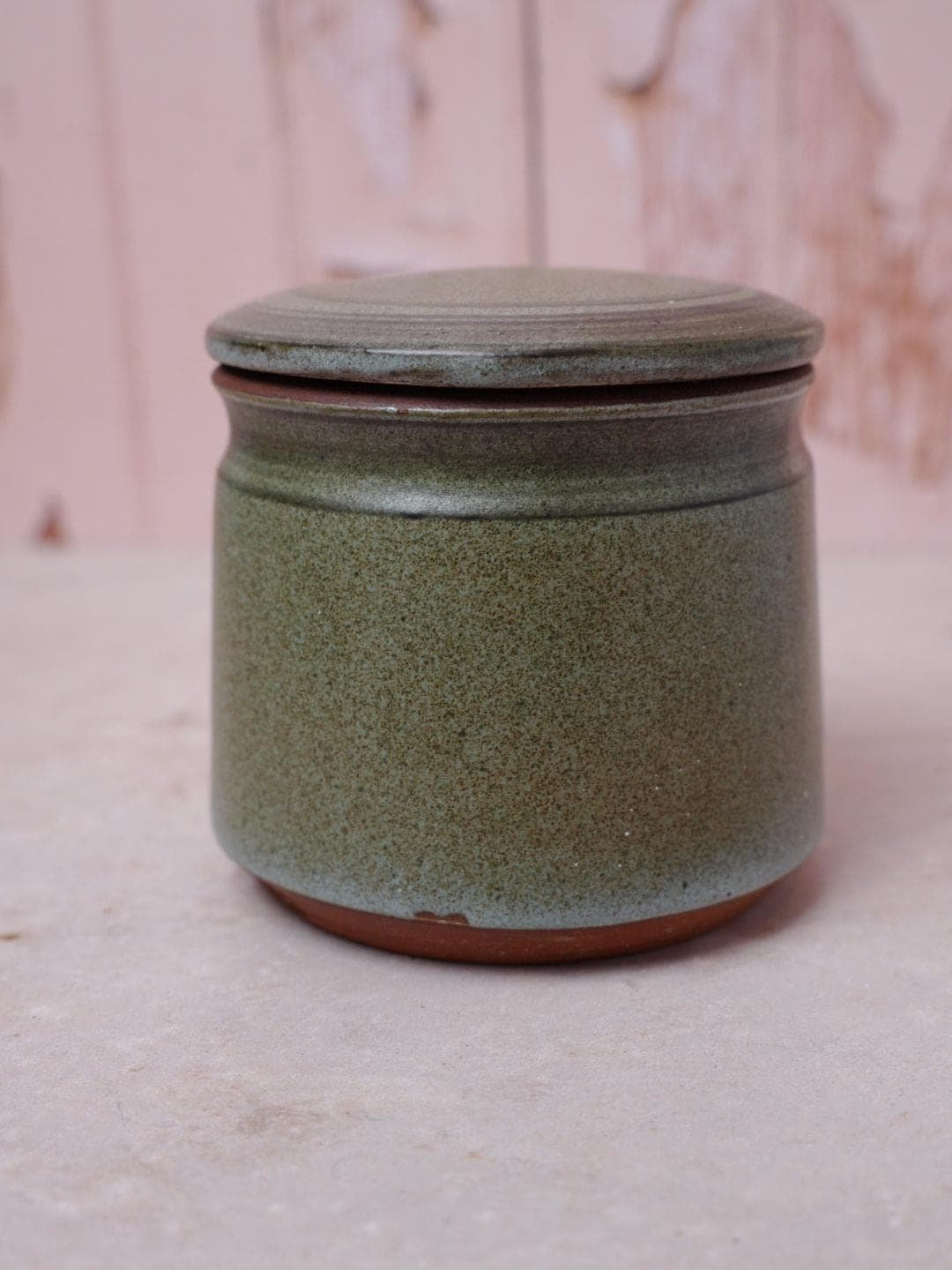 Green Studio Pottery Lidded Jar