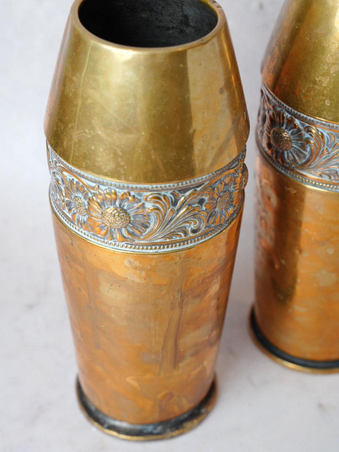 Pair of Vintage Brass Vases