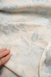 Vintage Cecchi Blue Floral Damask bed throw