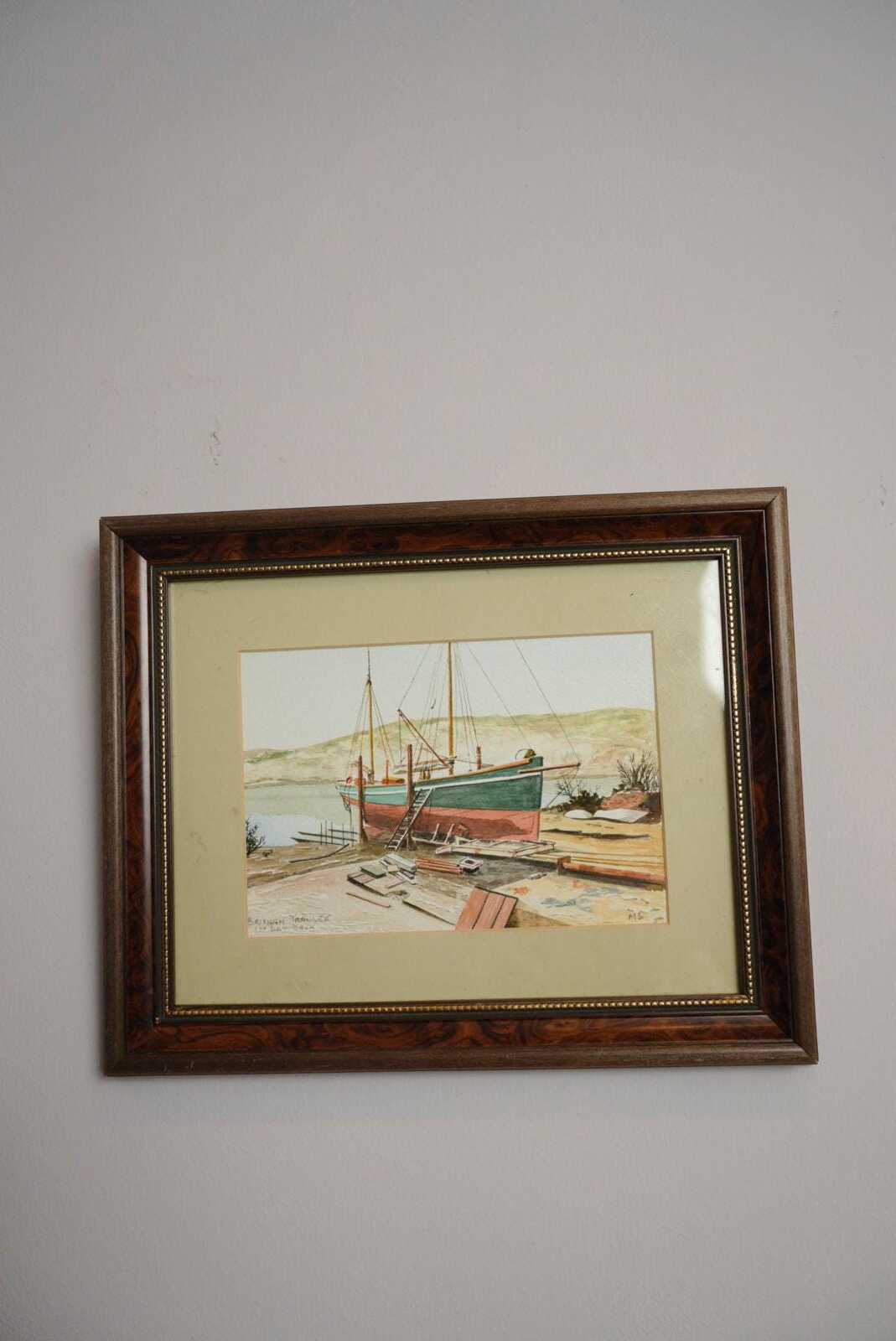 Brixham Trawler Watercolour Painting