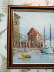 Harbour Oil Painting