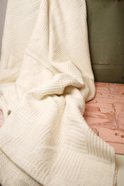 Cream Cotton Bedspread Throw