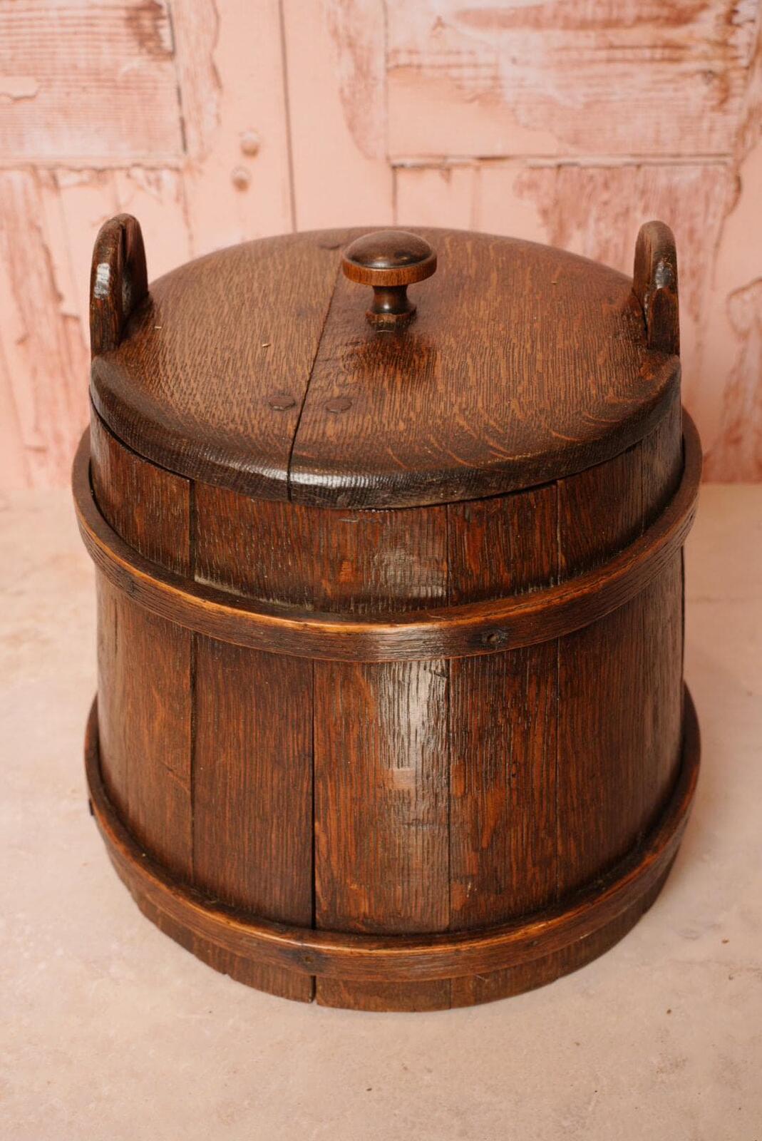 Wooden Firkin Flour Bucket