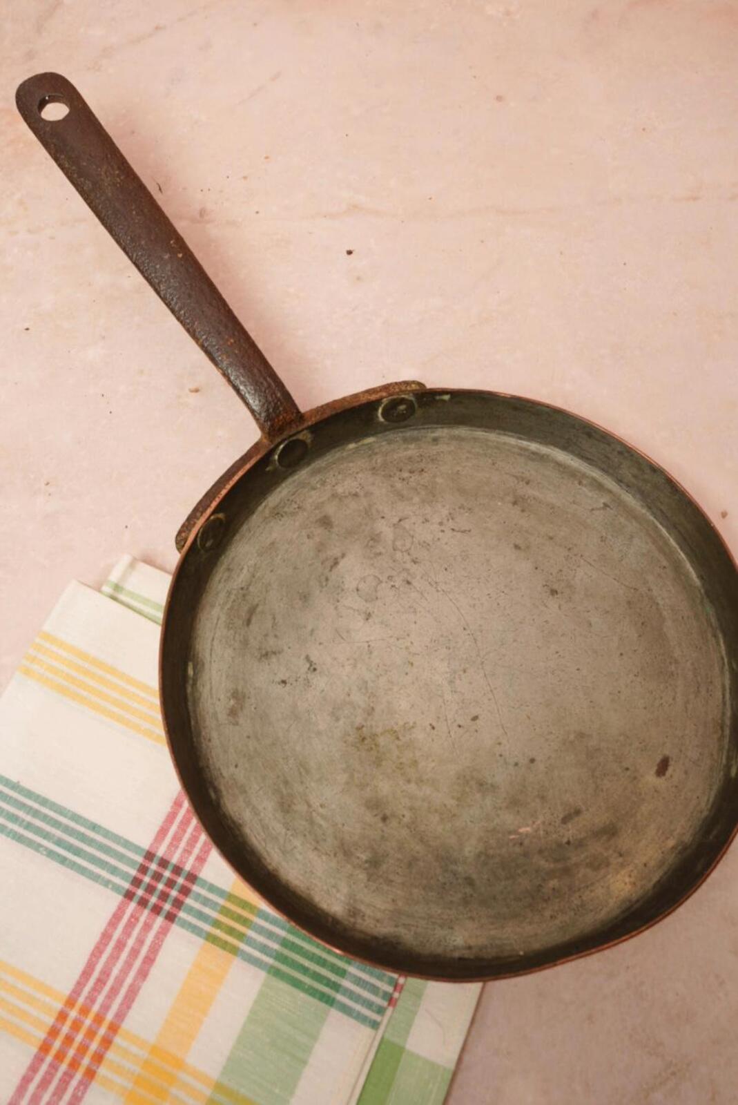 Vintage Copper Frying Pan