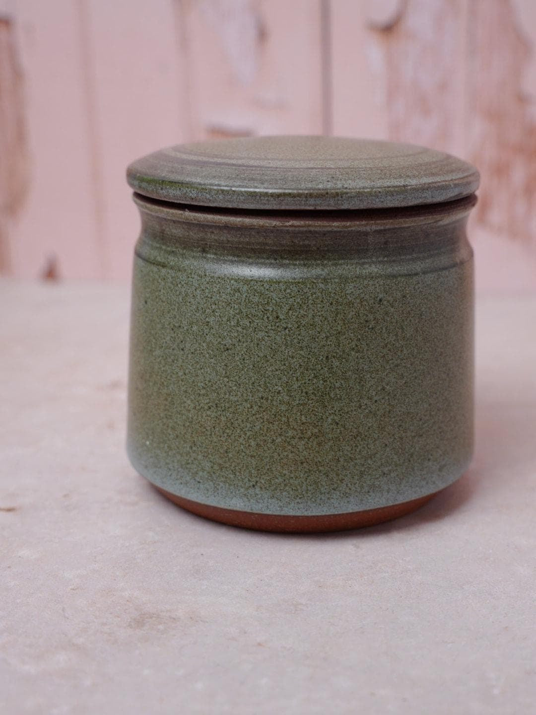 Green Studio Pottery Lidded Jar