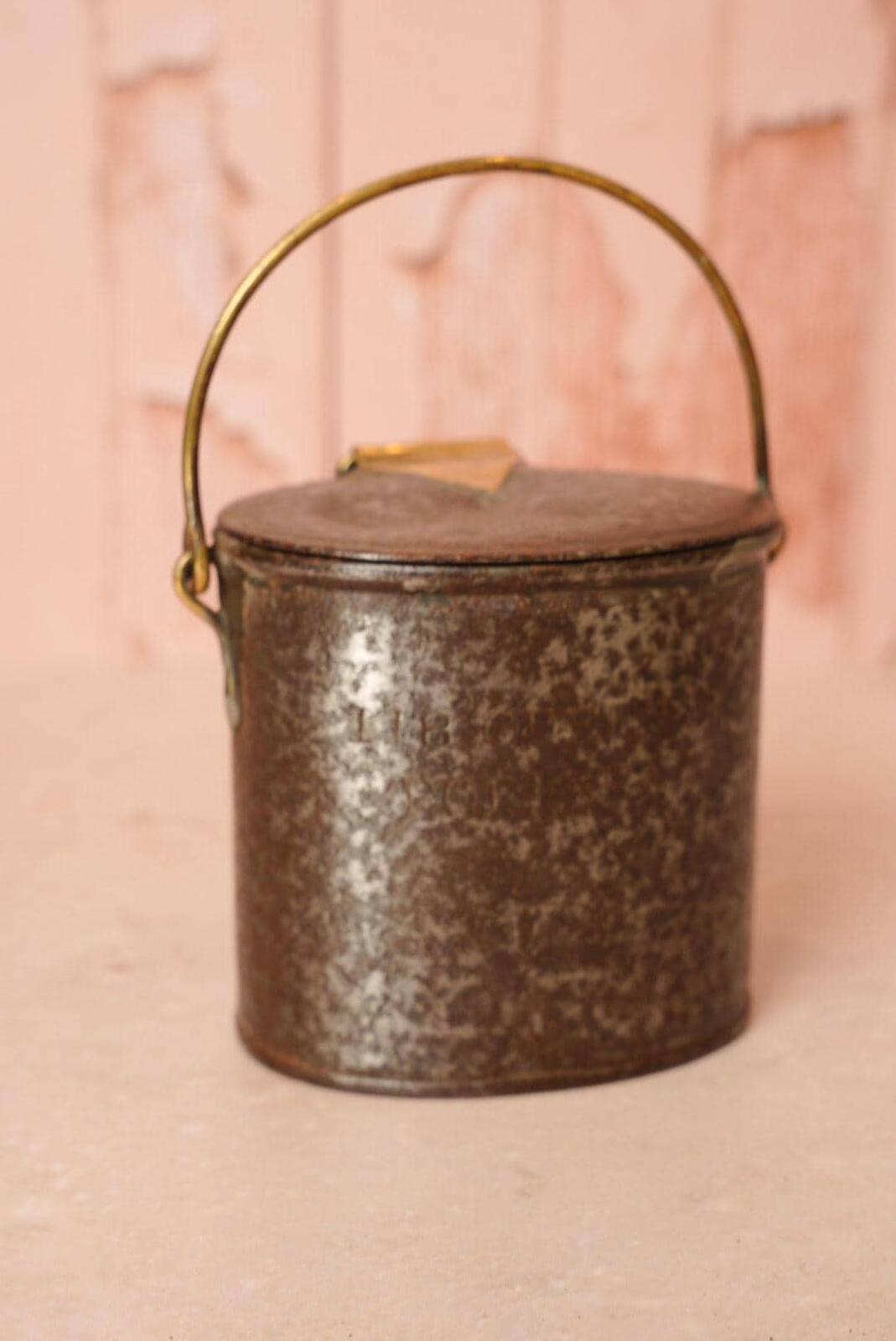 Antique Metal Cream Canister