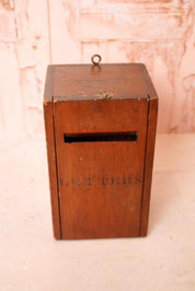 Antique Wooden Letter Box