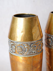 Pair of Vintage Brass Vases