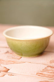 Vintage Green Ceramic Bowl