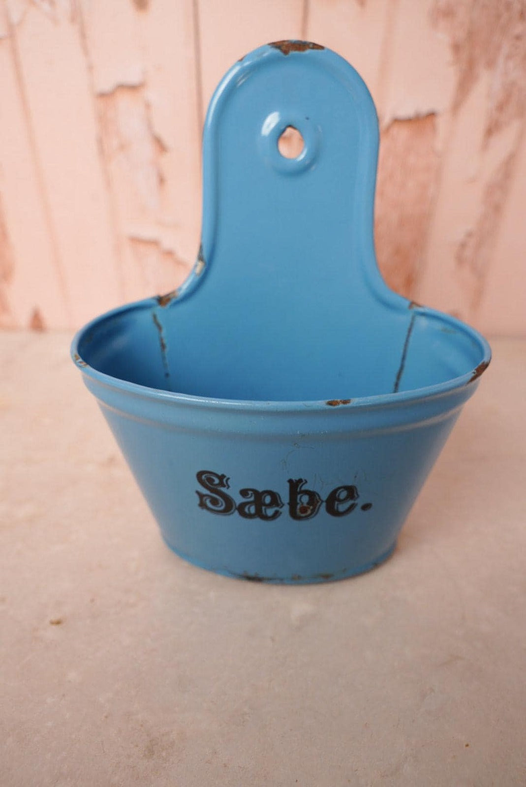 Blue Enamel Soap Pot