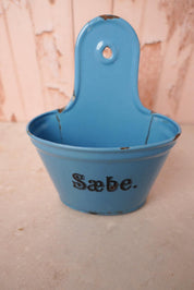Blue Enamel Soap Pot