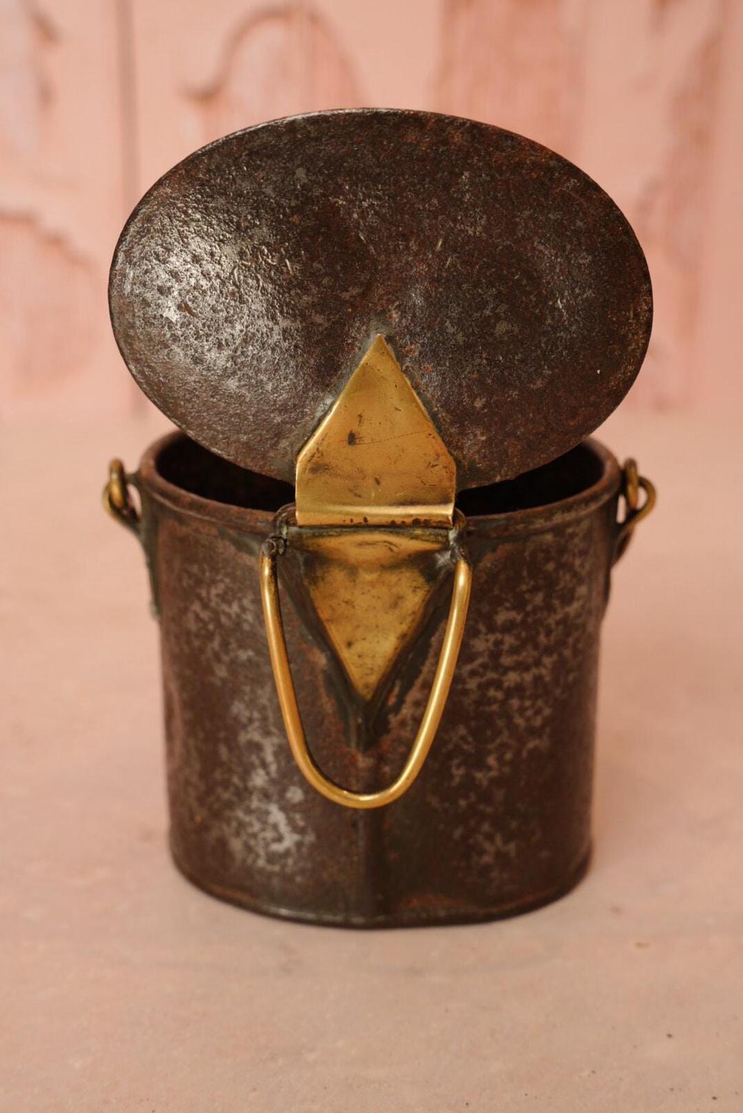 Antique Metal Cream Canister