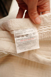 Cream Cotton Bedspread Throw
