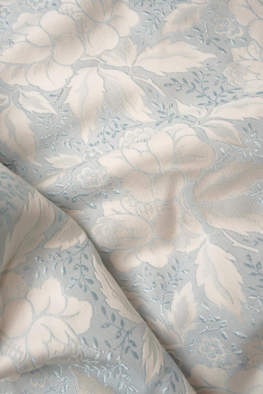 Vintage Cecchi Blue Floral Damask bed throw