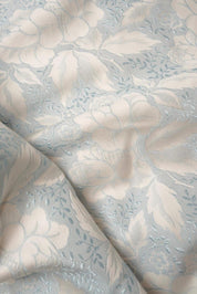 Vintage Cecchi Blue Floral Damask bed throw