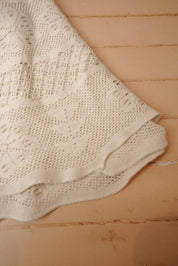 White Oval Crochet Tablecloth