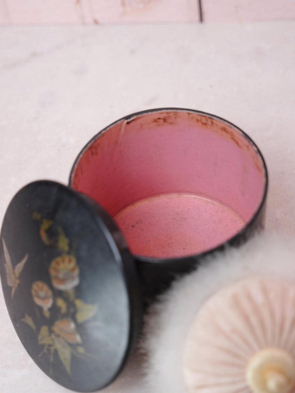Antique Powder Puff Box