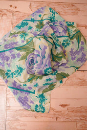 Vintage Floral Square Scarf
