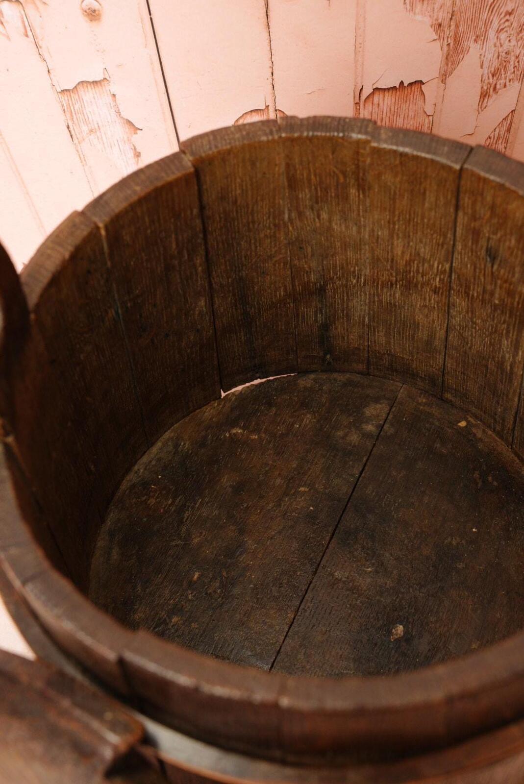 Wooden Firkin Flour Bucket