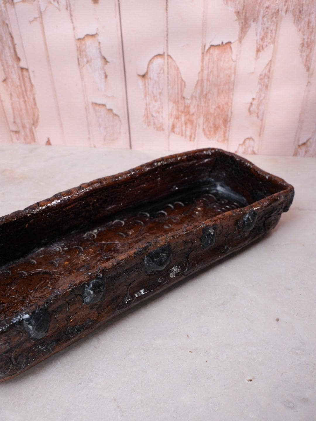 Brown Glazed Ceramic Tray