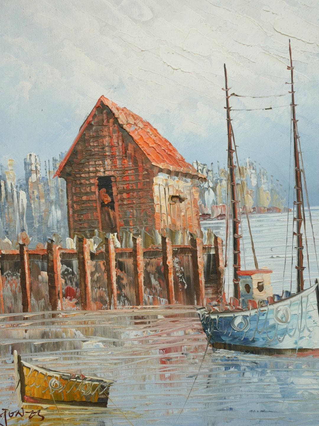 Harbour Oil Painting