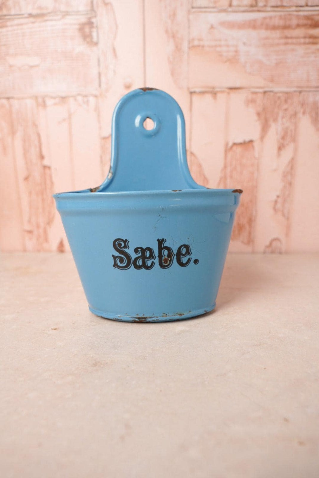 Blue Enamel Soap Pot