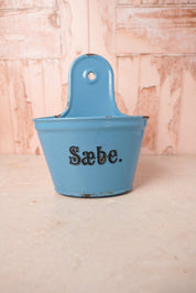 Blue Enamel Soap Pot
