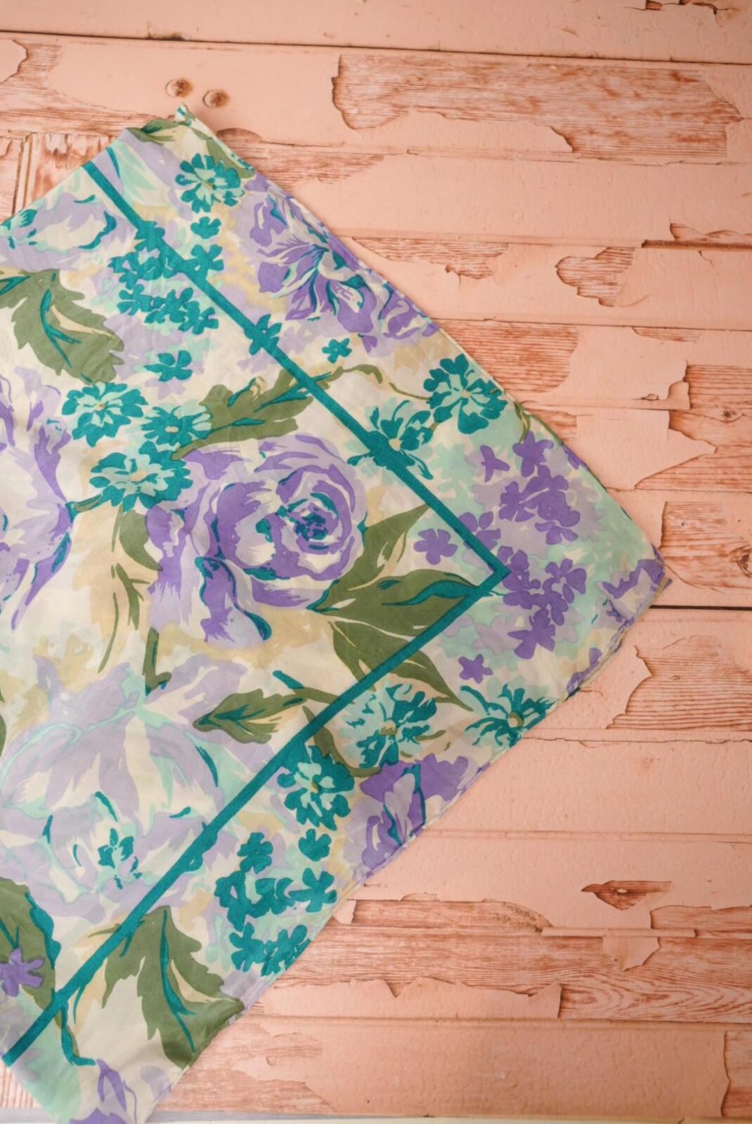 Vintage Floral Square Scarf