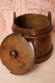 Wooden Firkin Flour Bucket