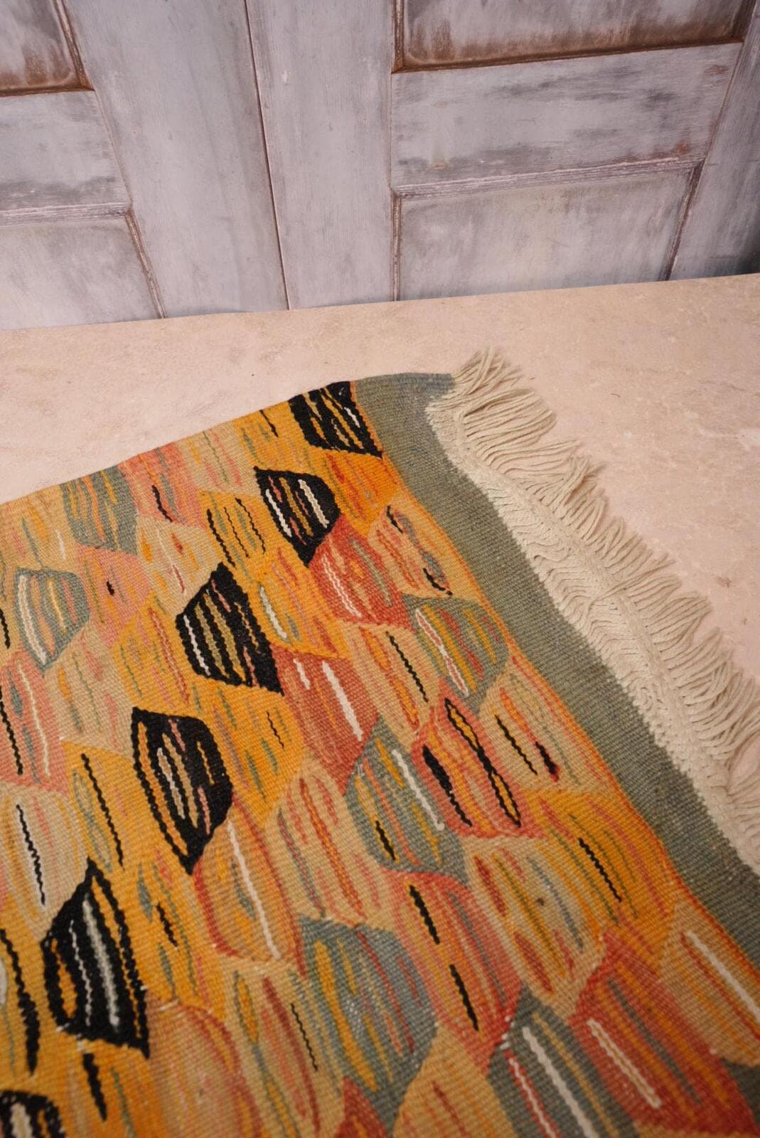 Vintage Kilim-Style Flatwoven Rug