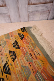 Vintage Kilim-Style Flatwoven Rug