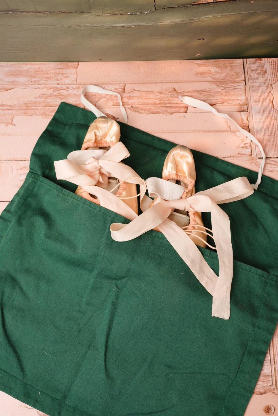 Vintage Green Drawstring Bag