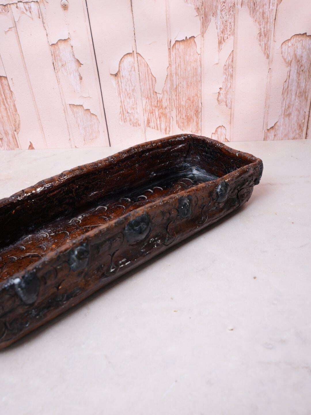 Brown Glazed Ceramic Tray