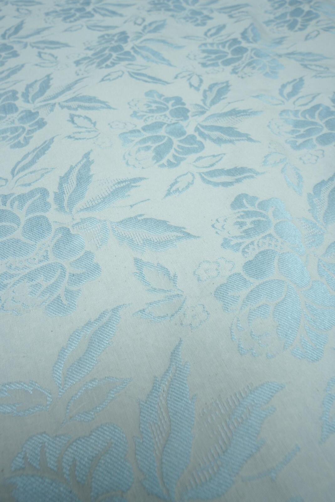 Vintage Cecchi Blue Floral Damask bed throw