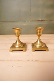 Pair Vintage Brass Candlesticks