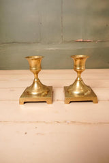 Pair Vintage Brass Candlesticks