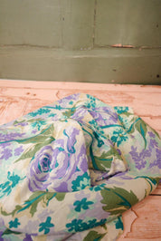 Vintage Floral Square Scarf