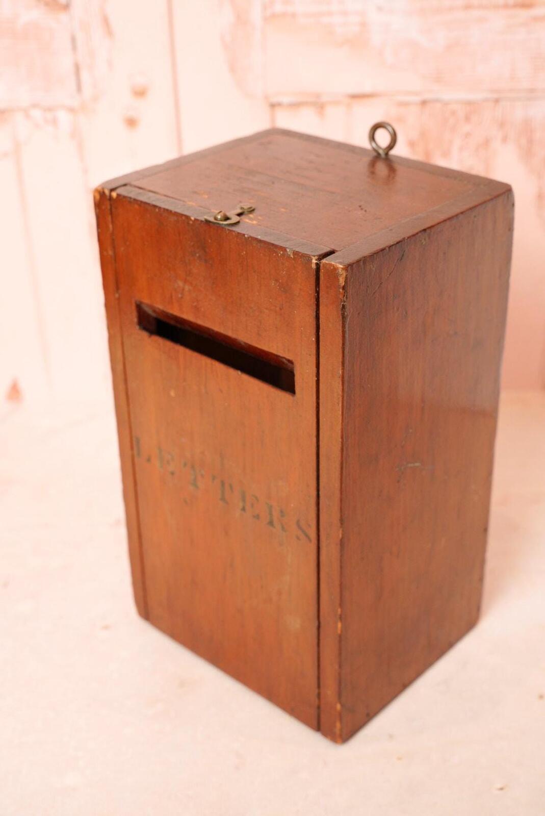 Antique Wooden Letter Box