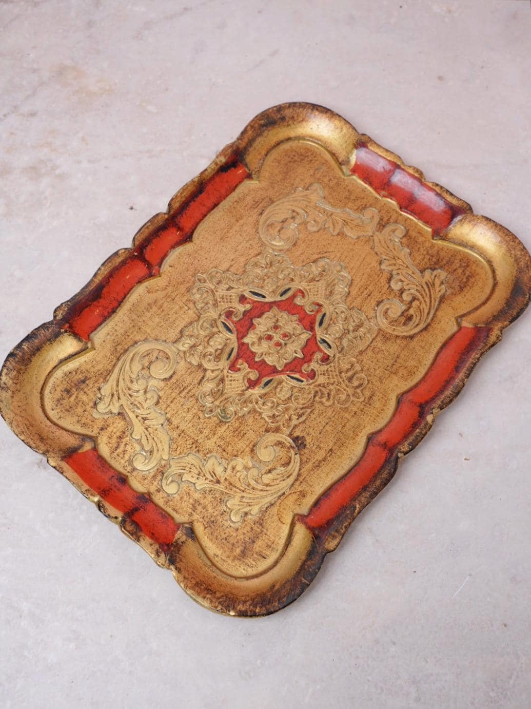 Florentine Red Tray